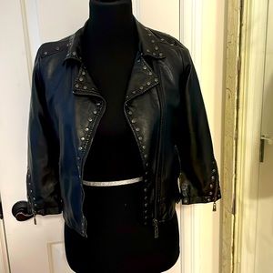 Faux Leather Moto Jacket